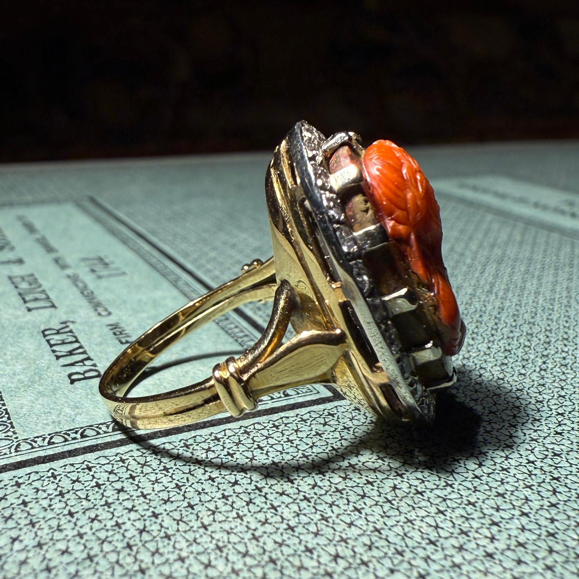 Hardstone Cameo Ring with Classical Muse. Italian, 18th century. im Angebot 7