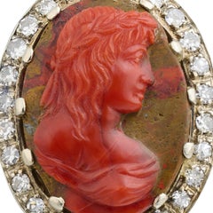 Hardstone Cameo Ring with Classical Muse. Italian, 18th century.