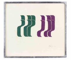 Composition abstraite - Collage de Hardu Keck - 1967