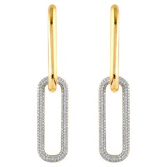 Boucles d'oreilles HardWear Pavé en or jaune 18 carats et diamants