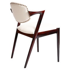 Hardwood and Leather Chairs by Kai Kristiansen Model 42