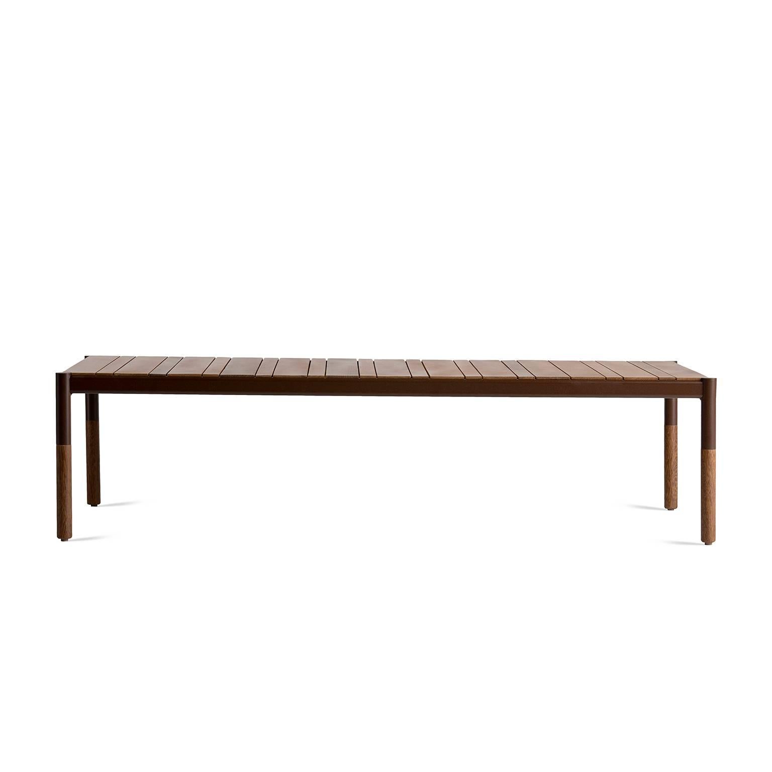 table exterieur bois metal
