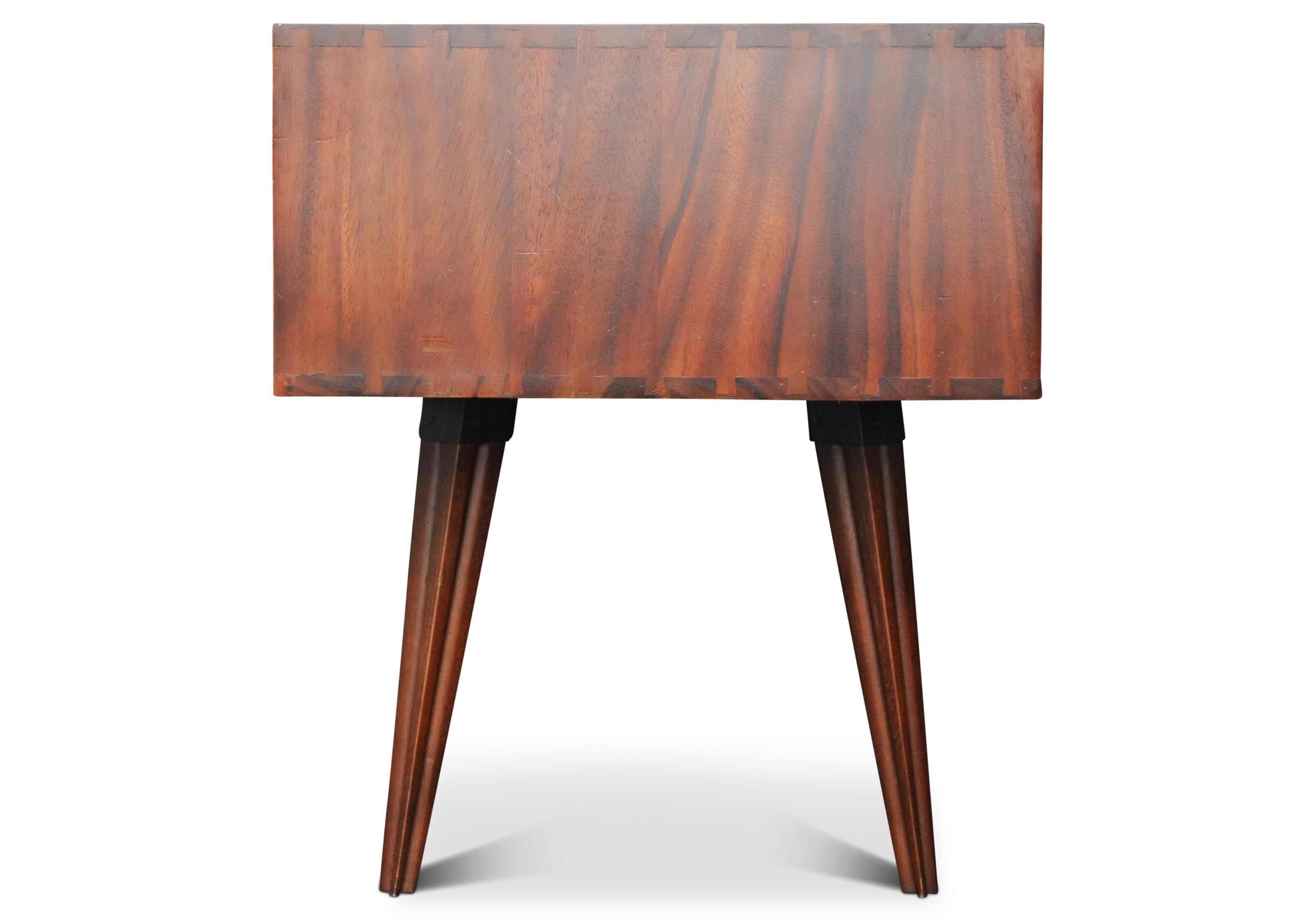 Metal Hardwood and Reclaimed Timber Desk Befit with Five Drawers & Gilded Handles For Sale