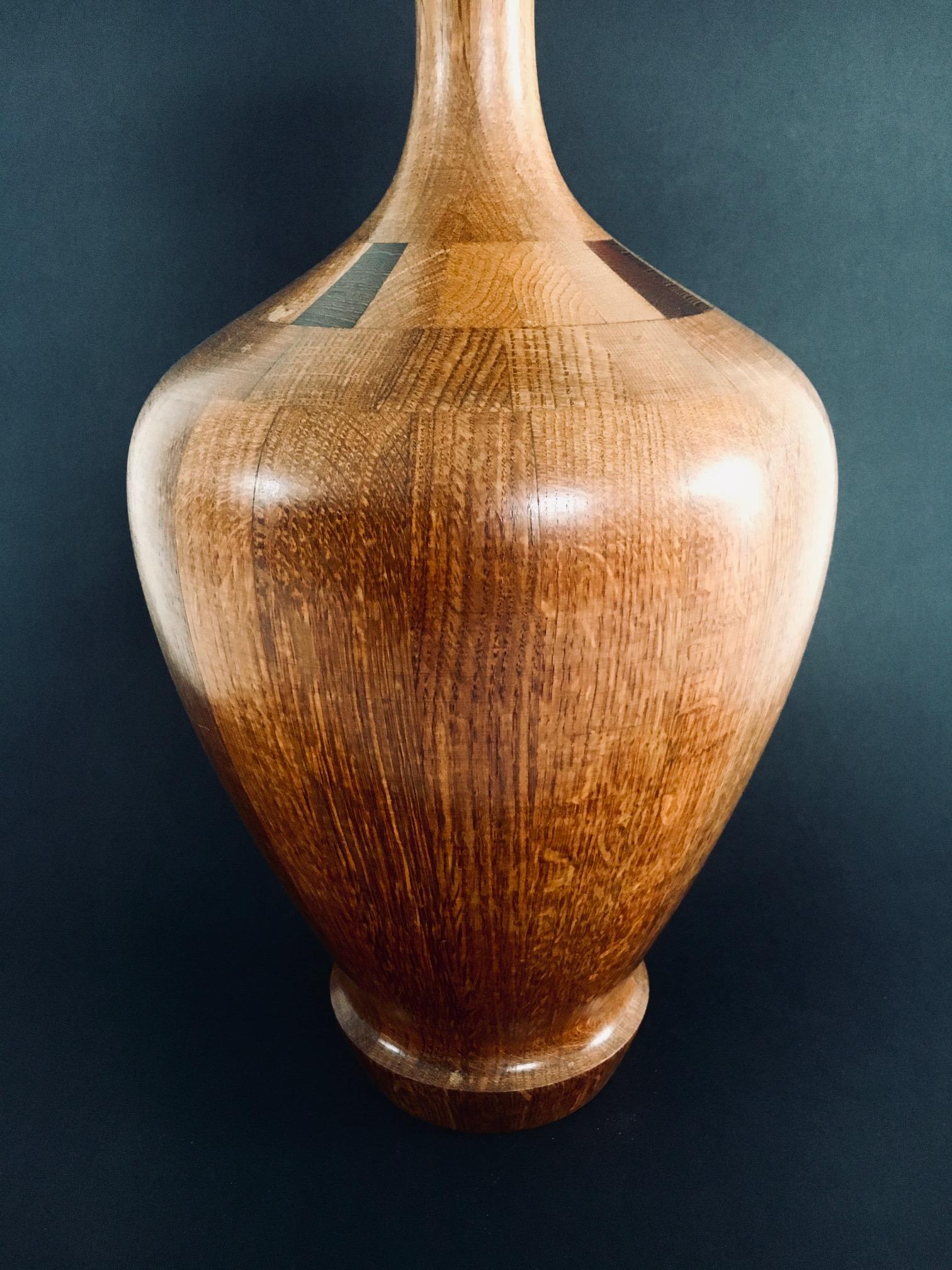 Hardwood Art Vase by Maurice Bonami for De Coene Frères, Belgium 1950's For Sale 2