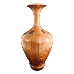 Vase d'art en bois dur par Maurice Bonami pour De Coene Frères, Belgique, années 1950