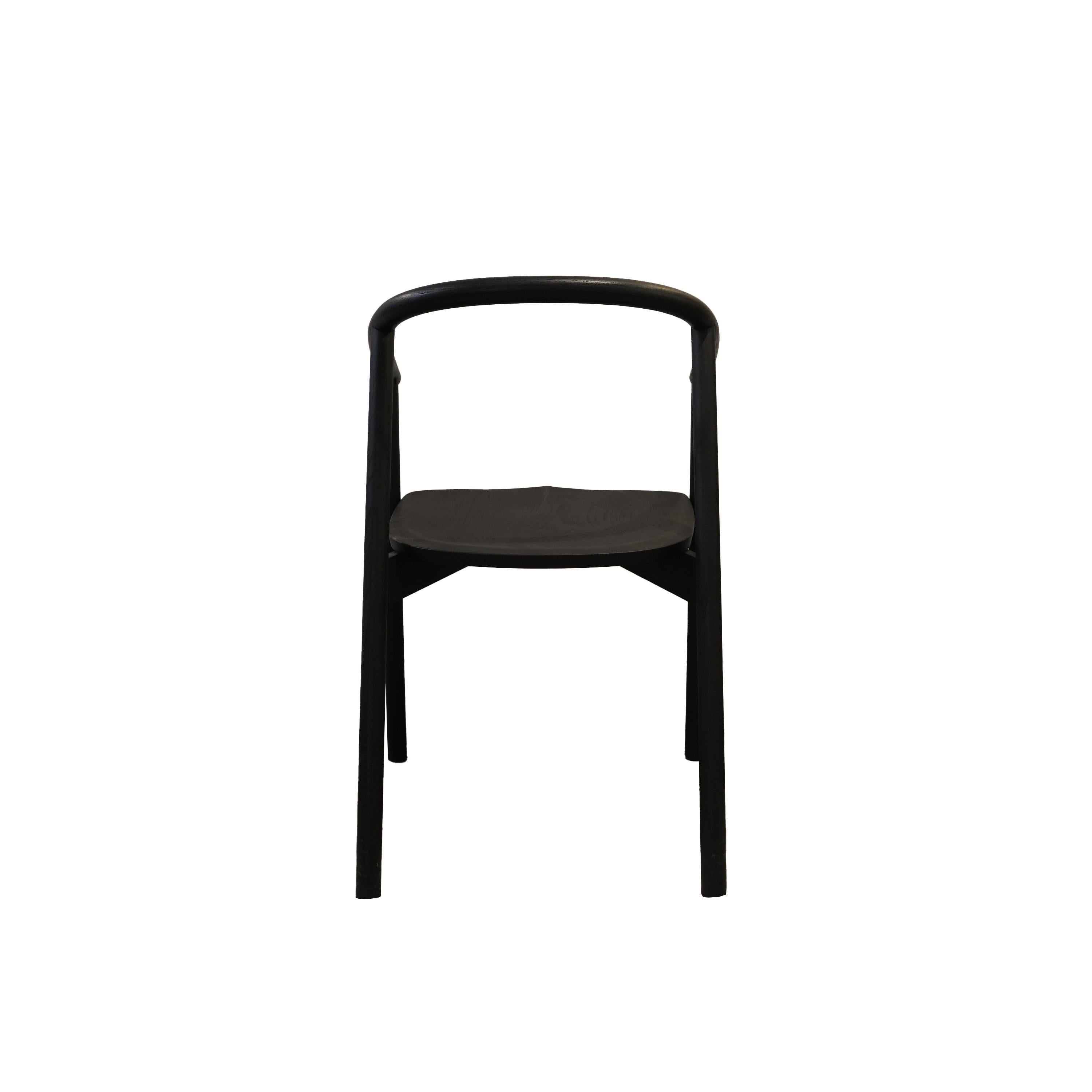 South African Hardwood Chair by James Mudge in Charcoal Finish For Sale