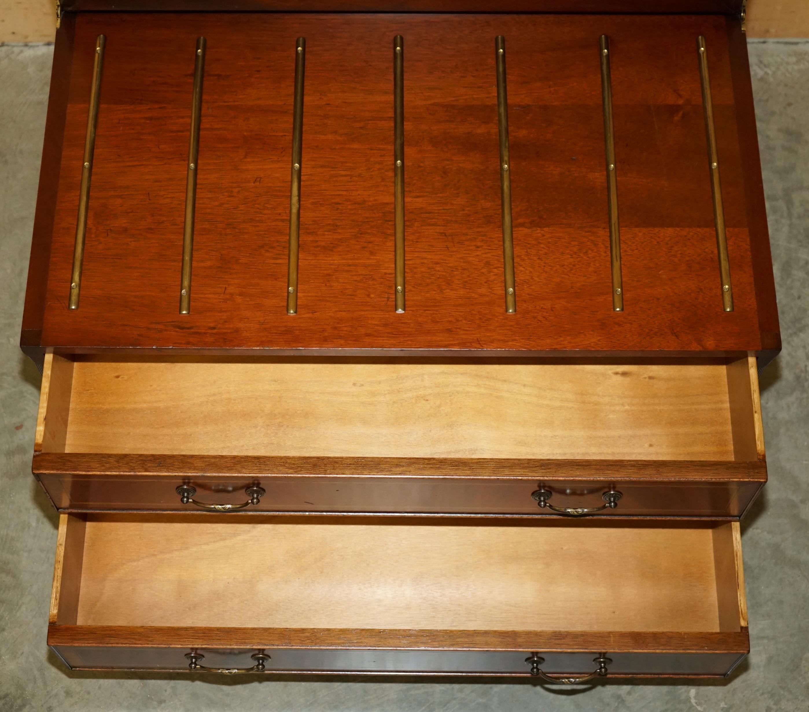 PORTAOGGETTI IN LEGNO DURO IN CROCODILLO IN PELLE PANCHINA DA SALA SEDUTA STOOL CASSETTIERE in vendita 7
