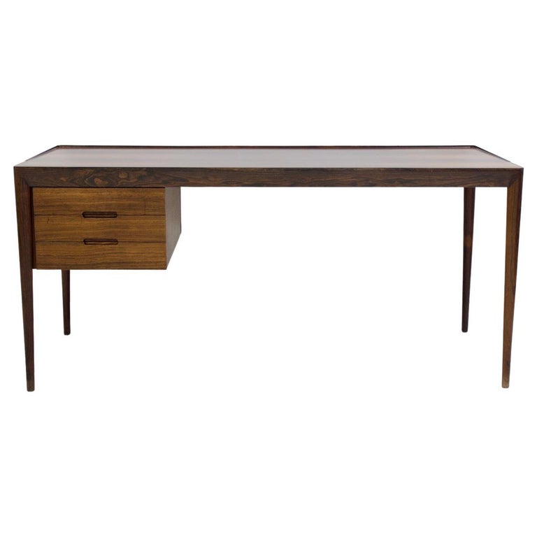 Hardwood Desk with Raised Edge by Erik Riisager Hansen For Sale at 1stDibs
