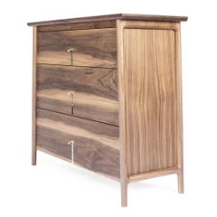 Hardwood Dresser with Custom Brass Pulls