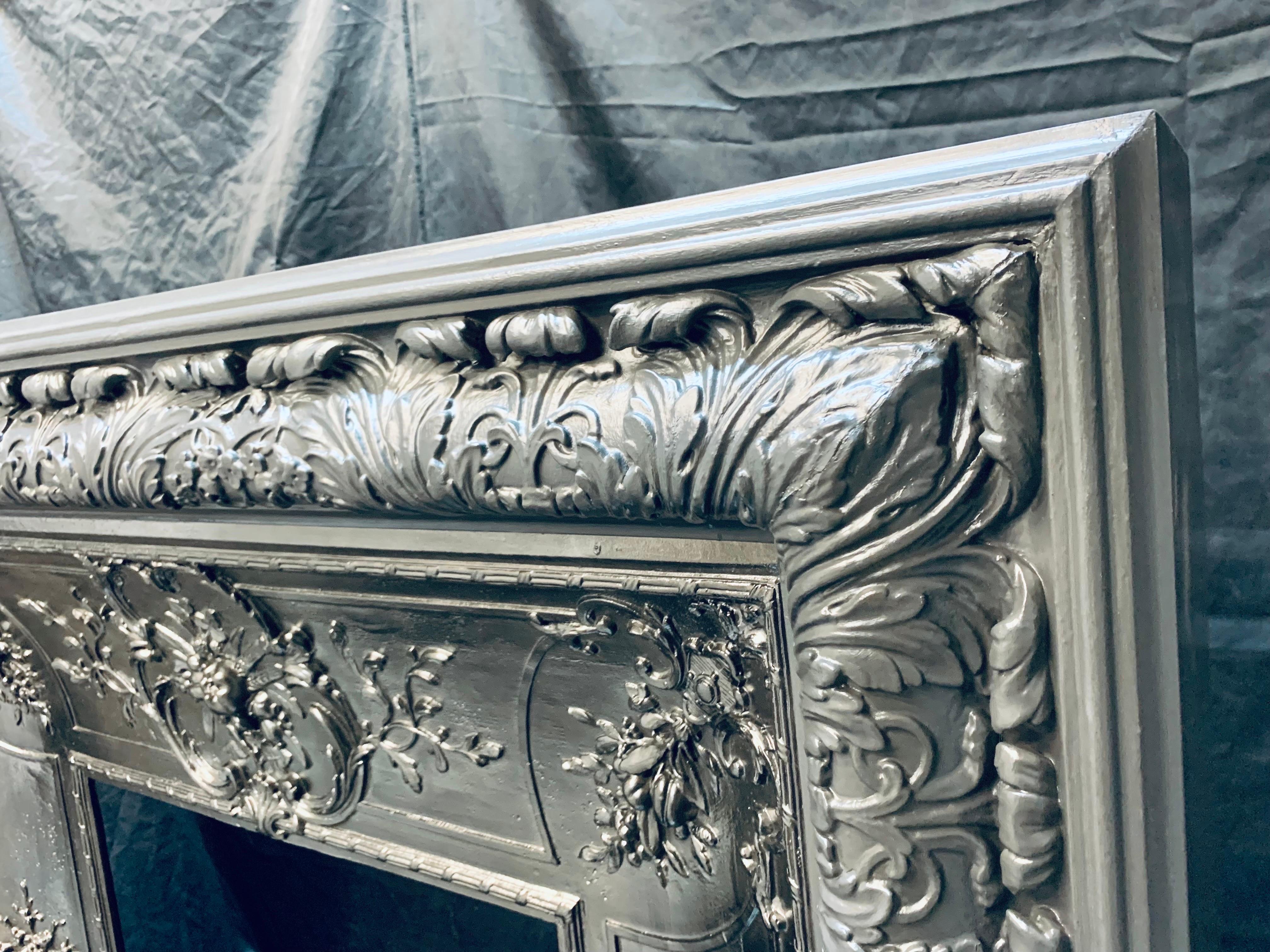 Hardwood & Gesso Edwardian Bolection Fireplace Surround. 4