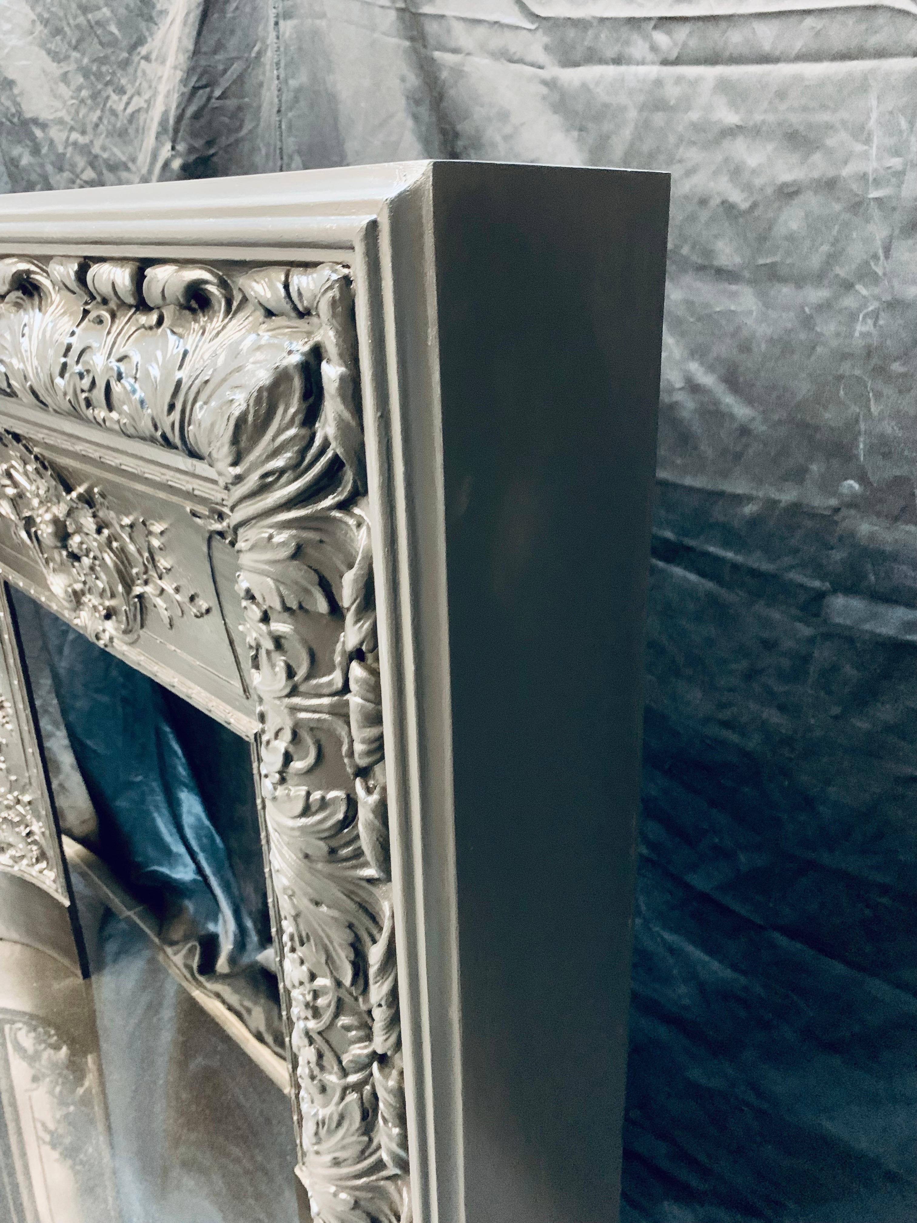 Hardwood & Gesso Edwardian Bolection Fireplace Surround. 6