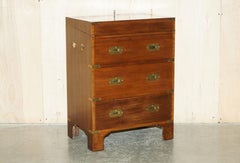 Hardwood Military Campaign Drinks Cabinet Hidden Inside a Side Table Must See!