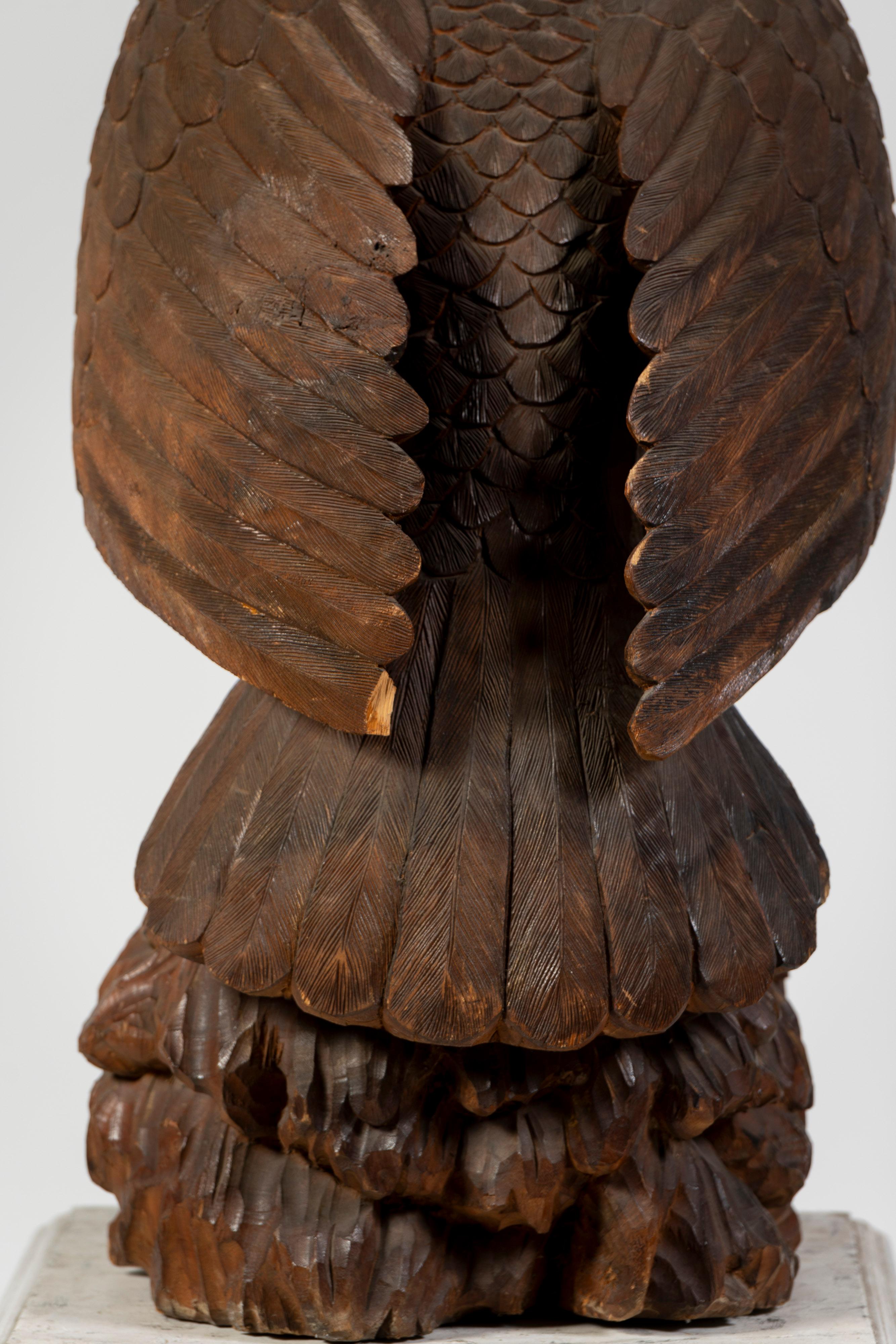 Hardwood Model of Eagle on a Pedestal, 20th Century, UK 9