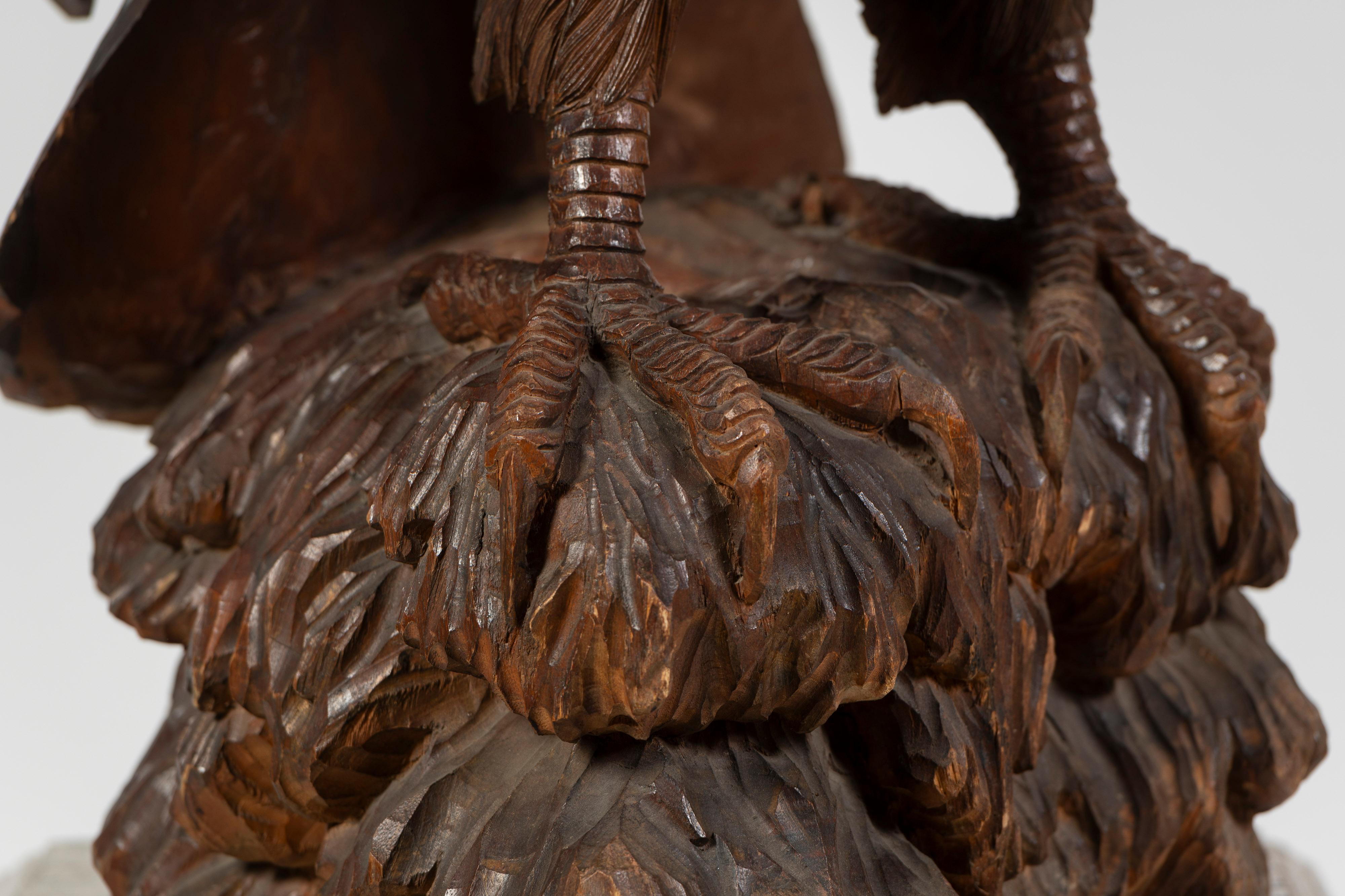 Hardwood Model of Eagle on a Pedestal, 20th Century, UK In Good Condition In San Francisco, CA