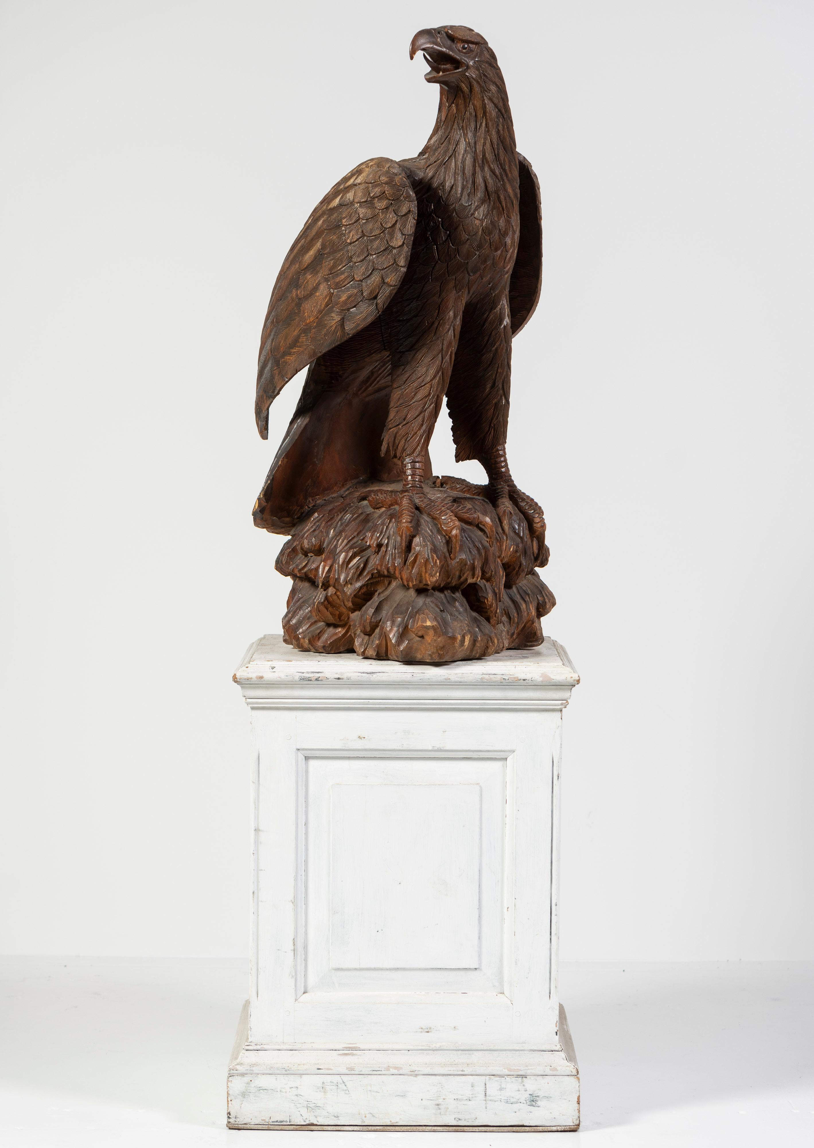 Hardwood Model of Eagle on a Pedestal, 20th Century, UK 2