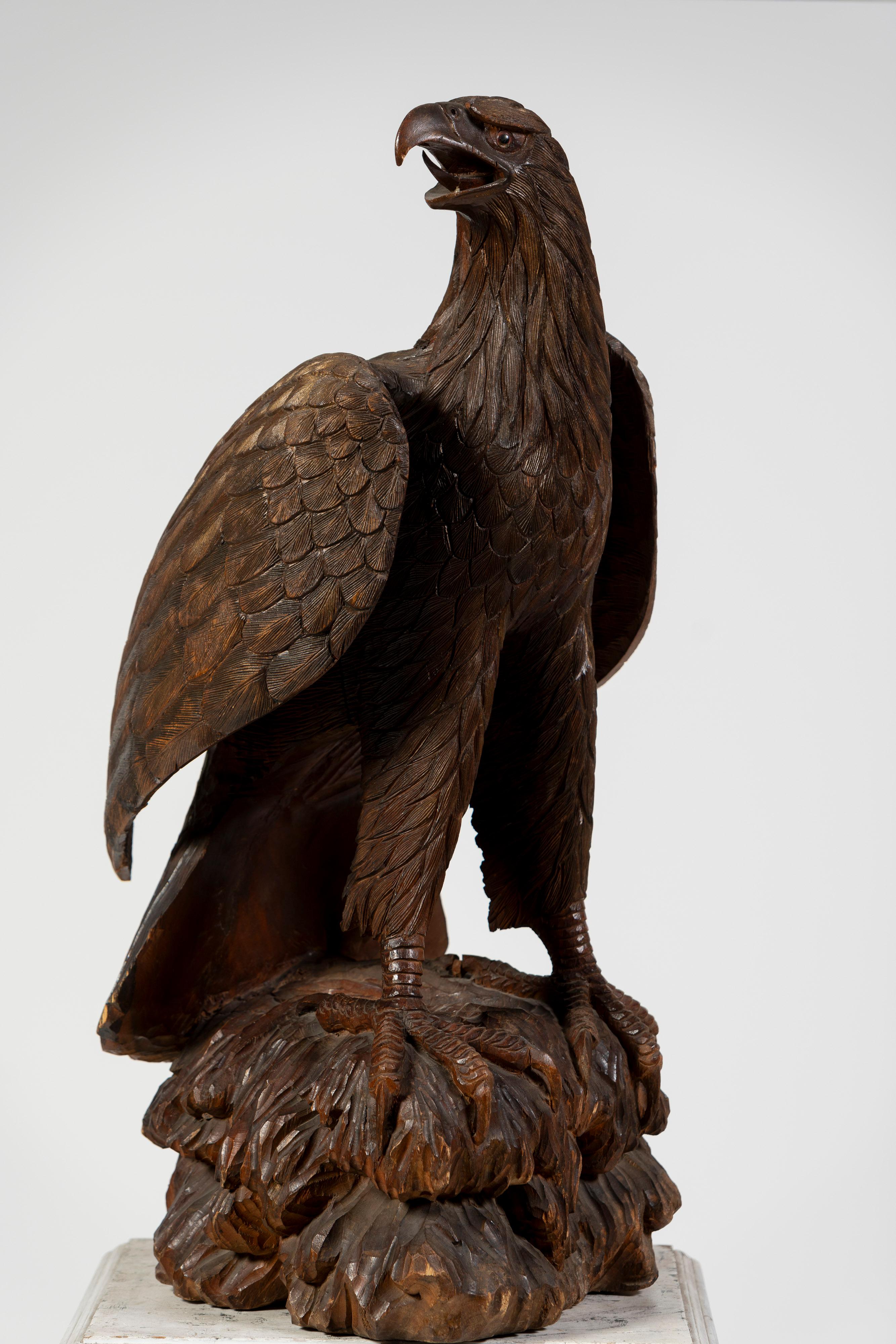 Hardwood Model of Eagle on a Pedestal, 20th Century, UK 4