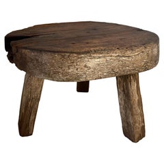 Hardwood Round Table from Yucatan, Circa 1970
s