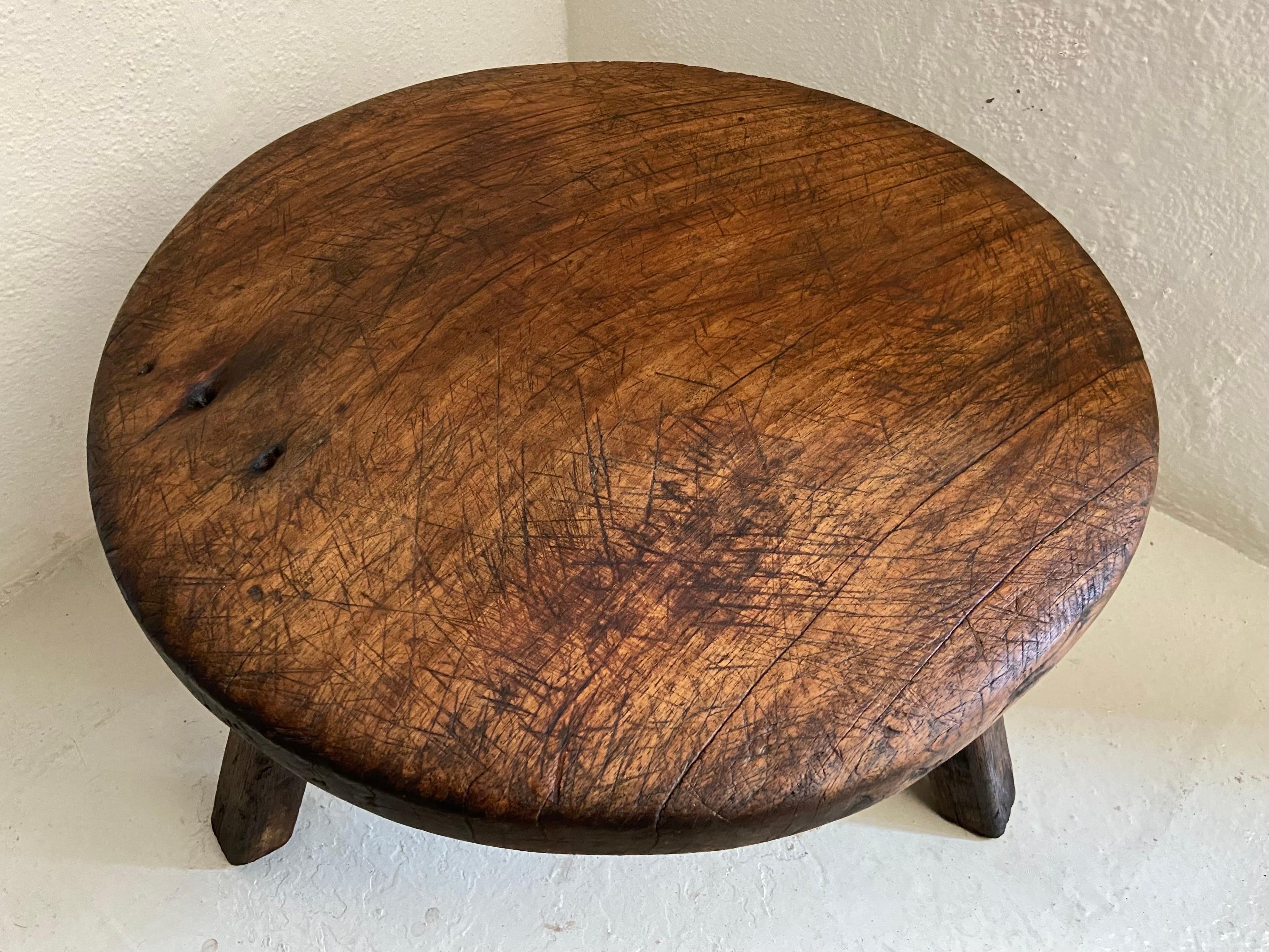 Late 20th Century Hardwood Roundtable from Yucatan, Circa 1970's 