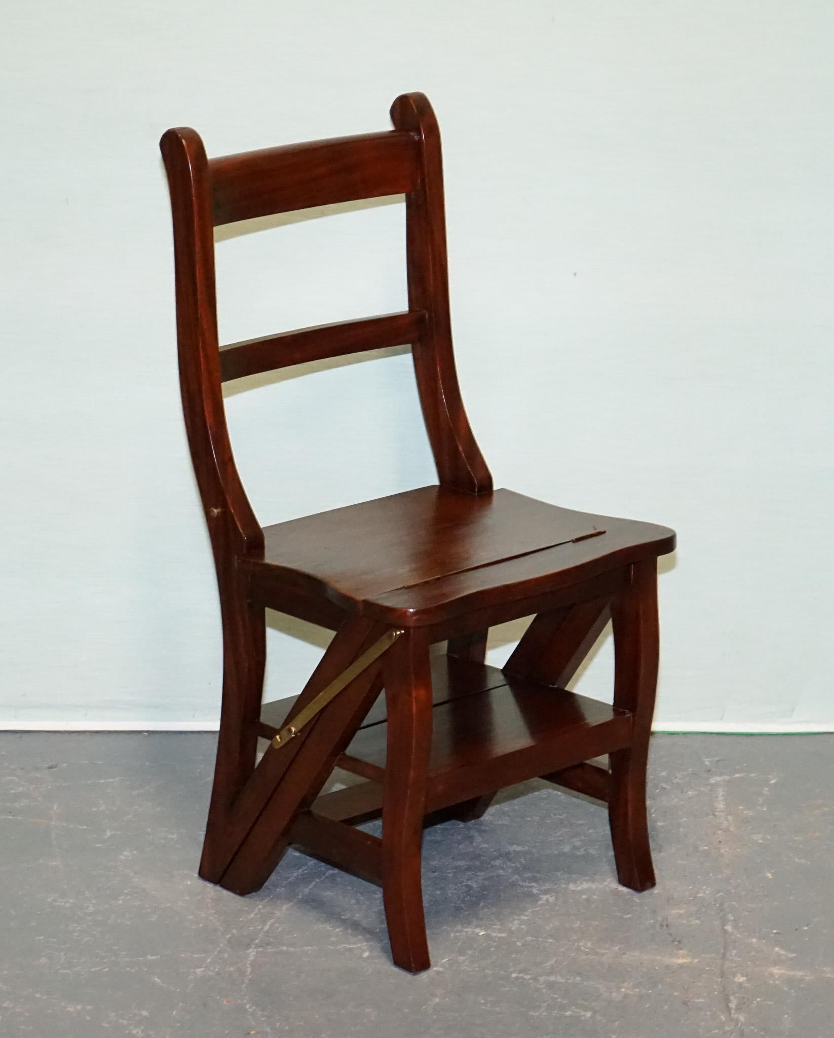 
Antiques of London



A good quality library step, you can use it as a chair in your office or library and convert it into a ladder.

Please carefully examine the pictures to see the condition before purchasing, as they form part of the