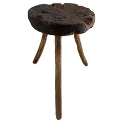 Taburete De Madera Dura De México, Siglo XIX