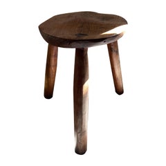 Hardwood Stool from Mexico, circa 1970s