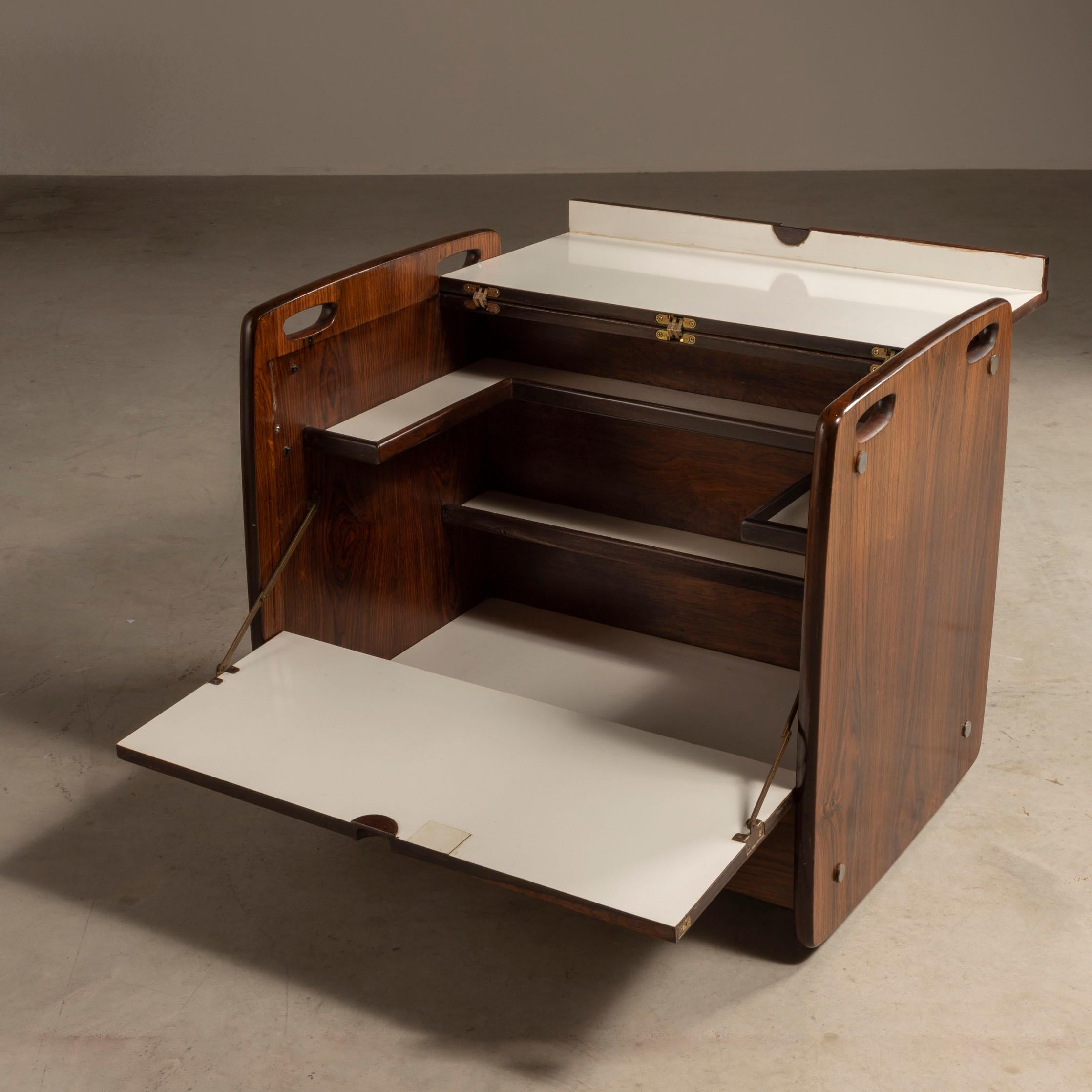 20th Century Hardwood Trolley, by Sergio Rodrigues, 1965, Brazilian Mid-Century Modern For Sale