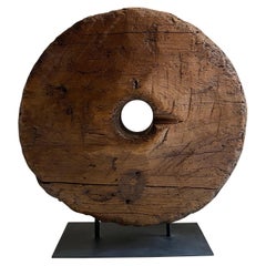 Rueda de carro de madera dura de México, hacia principios del siglo XIX