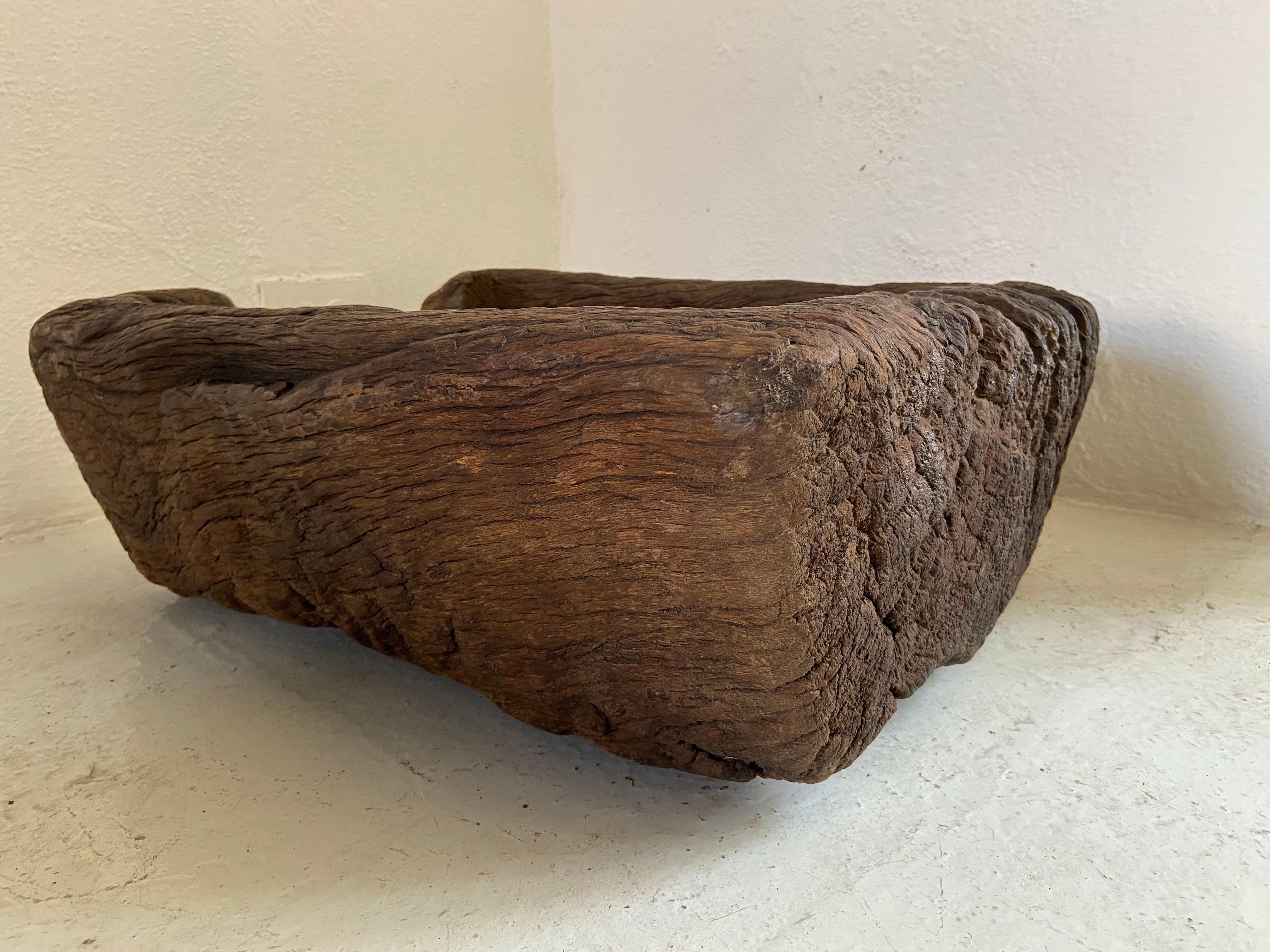 Mexican Hardwood Wash Basin Trough from Mexico, Circa Late 19th Century