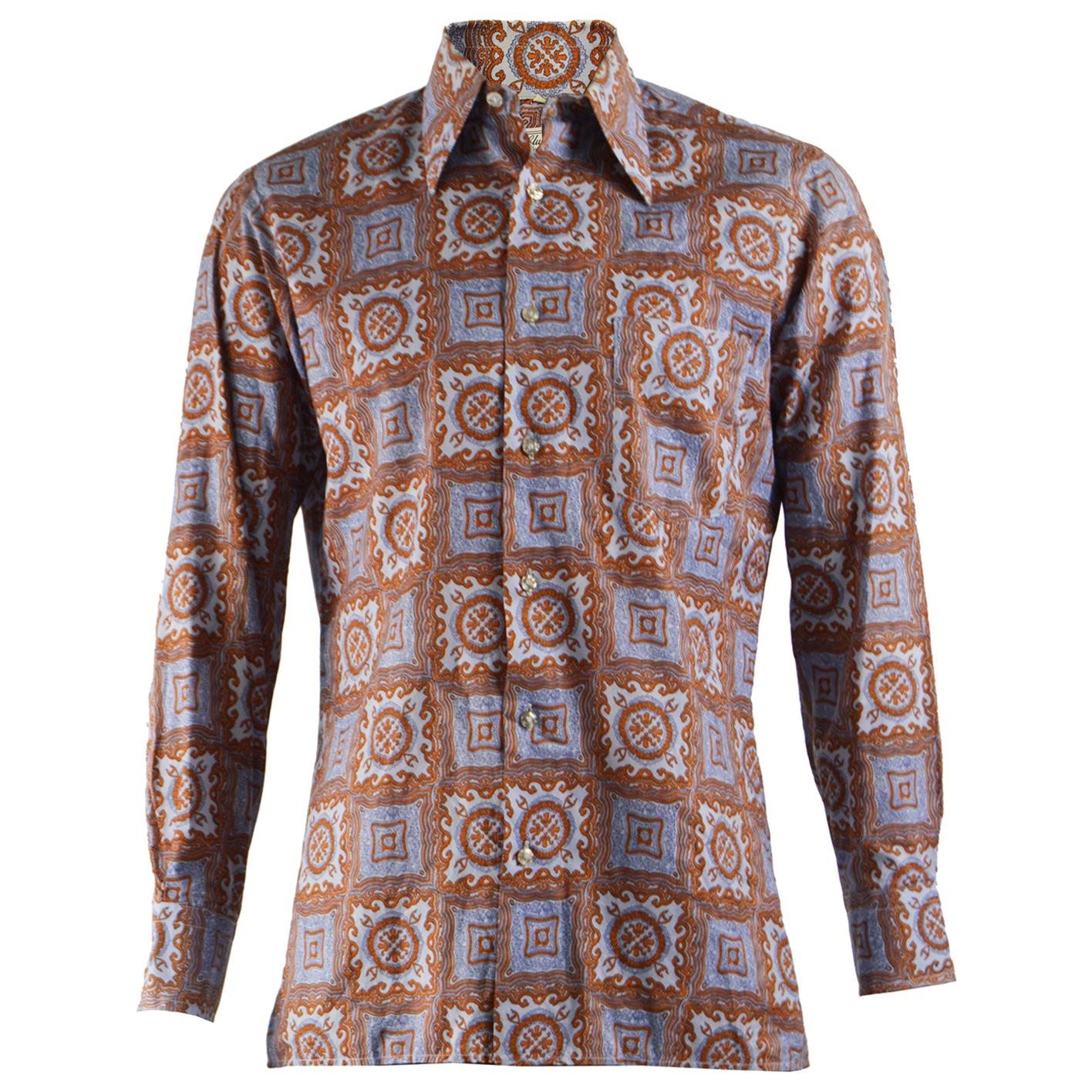 Hardy Amies Vintage Mens Long Sleeve Shirt, 1970s For Sale