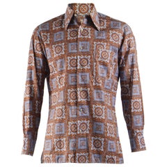 Hardy Amies Vintage Mens Long Sleeve Shirt, 1970s