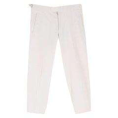 Hardy Amies white corduroy trousers