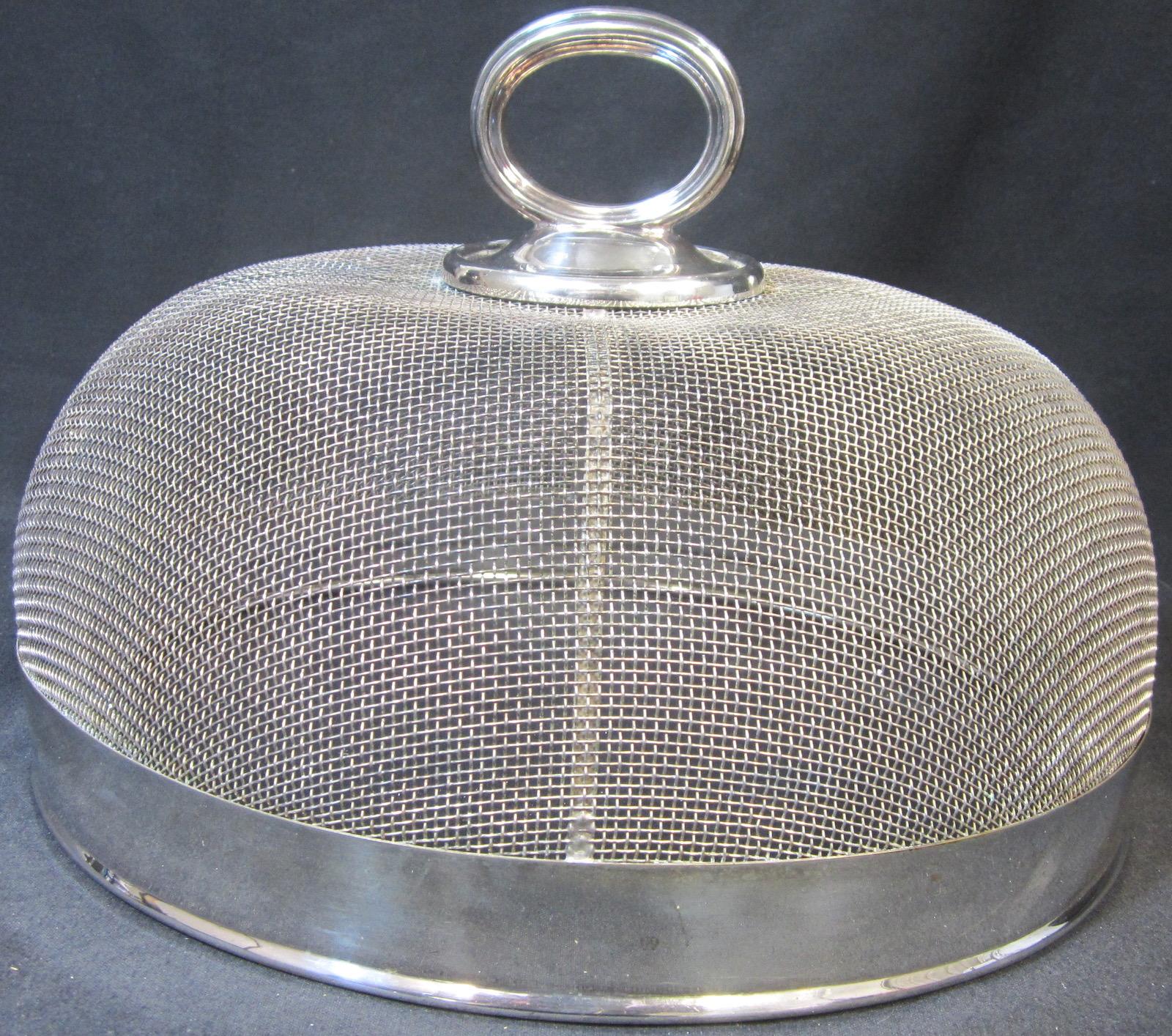 Victorian Hardy Bros, silver plated food cover For Sale