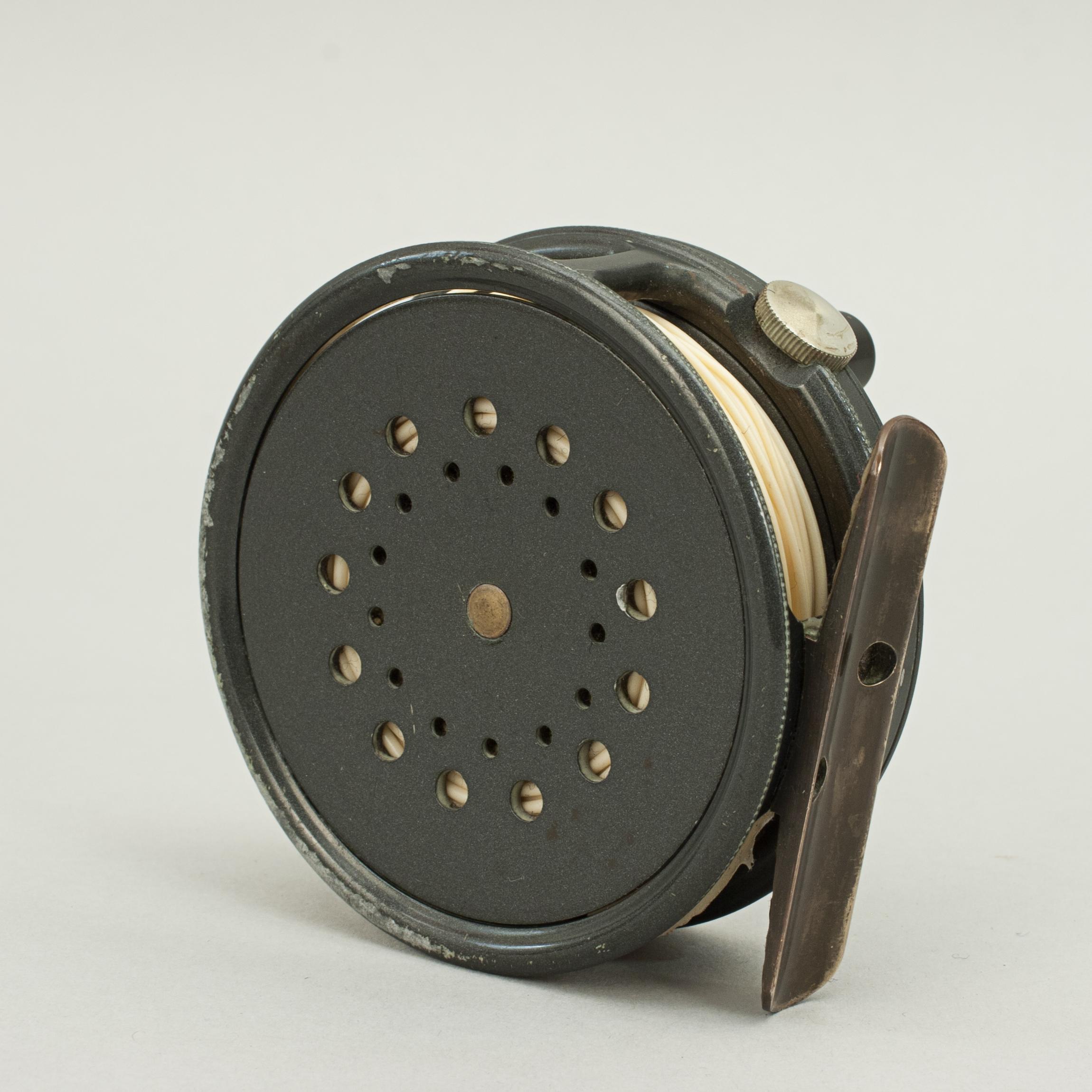Mid-20th Century Hardy Perfect 2 7/8 Trout Fly Fishing Reel, Mark 2 Check