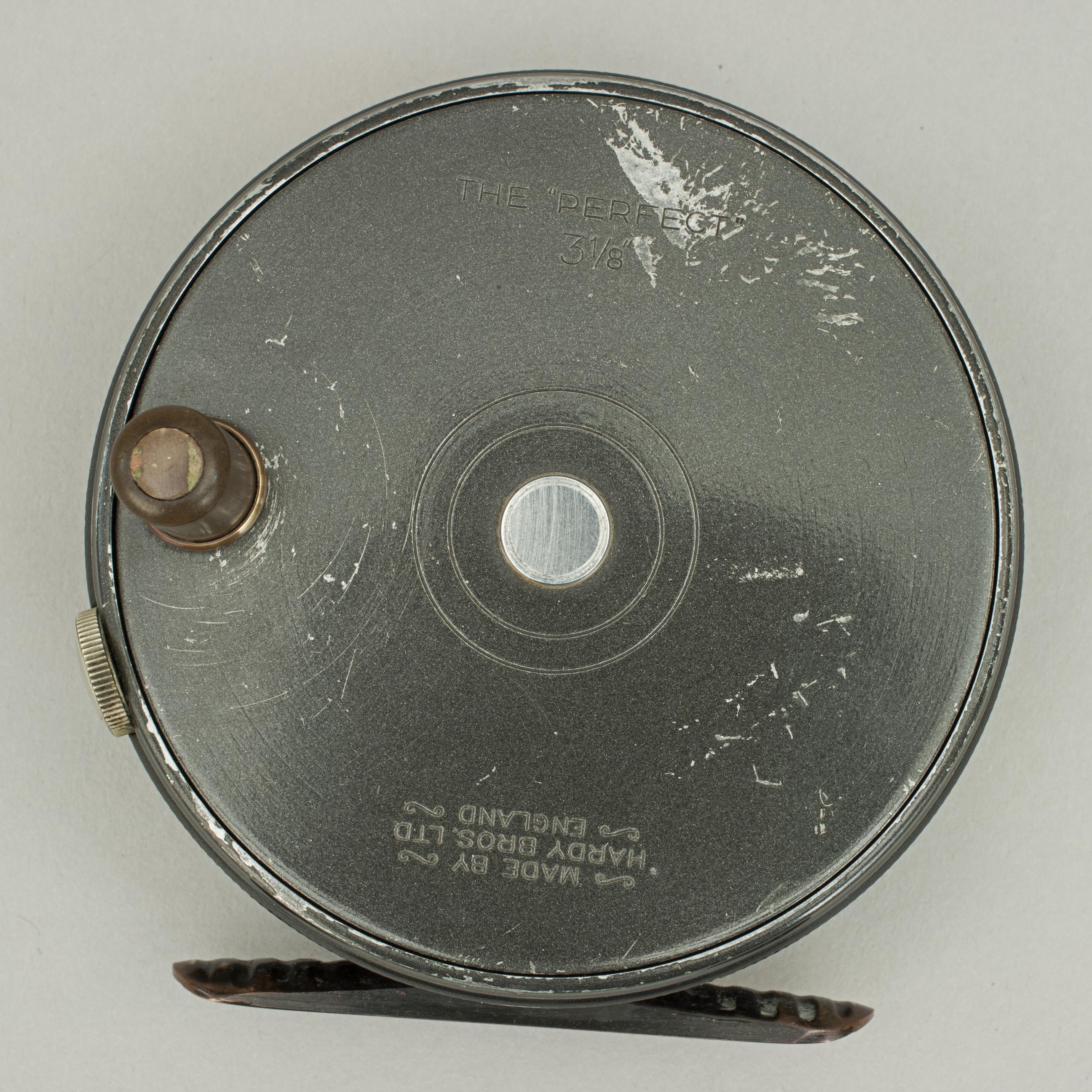 Mid-20th Century Hardy Perfect 3 1/8 Trout Fly Fishing Reel