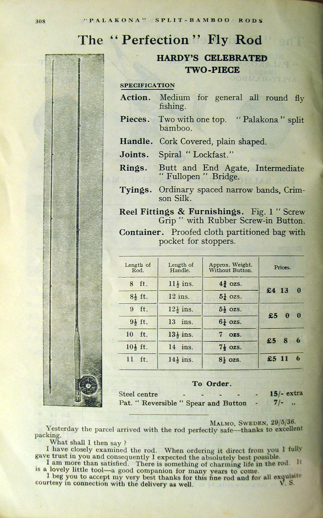 Hardy Perfection Fishing Rod For Sale 7