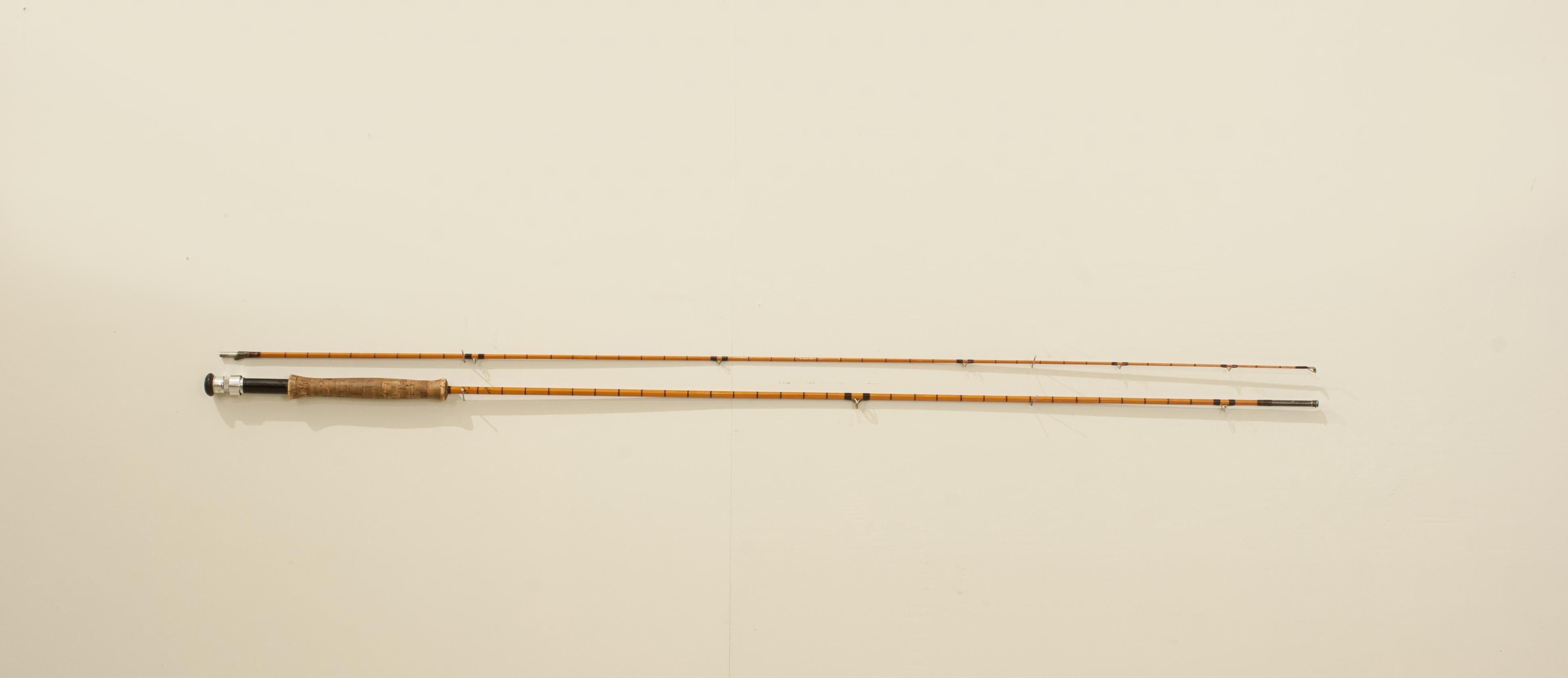 English Hardy Split Cane Fishing Rod, The Perfection. For Sale