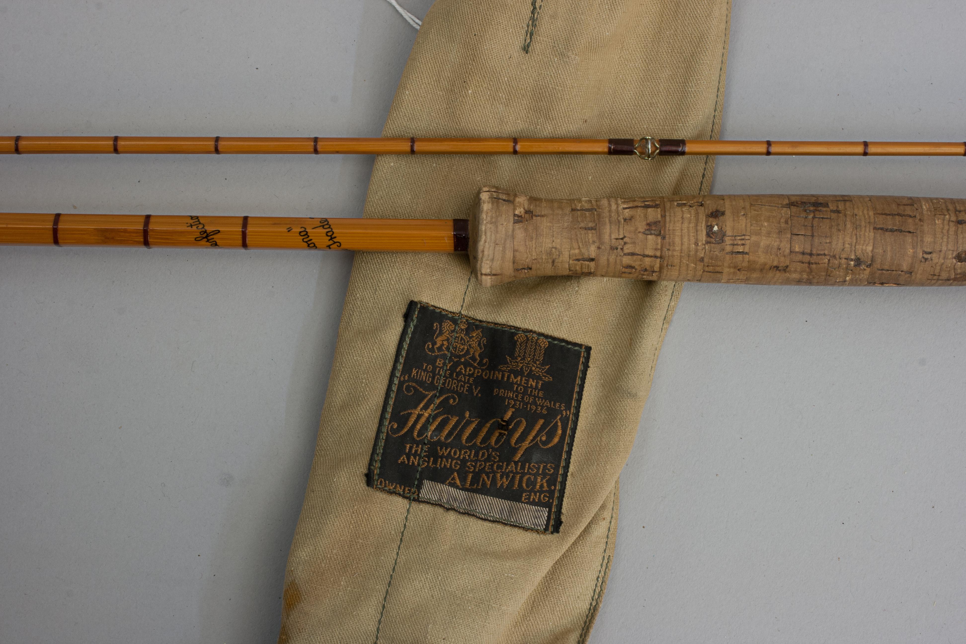 Hardy Split Cane Fishing Rod, The Perfection In Good Condition For Sale In Oxfordshire, GB