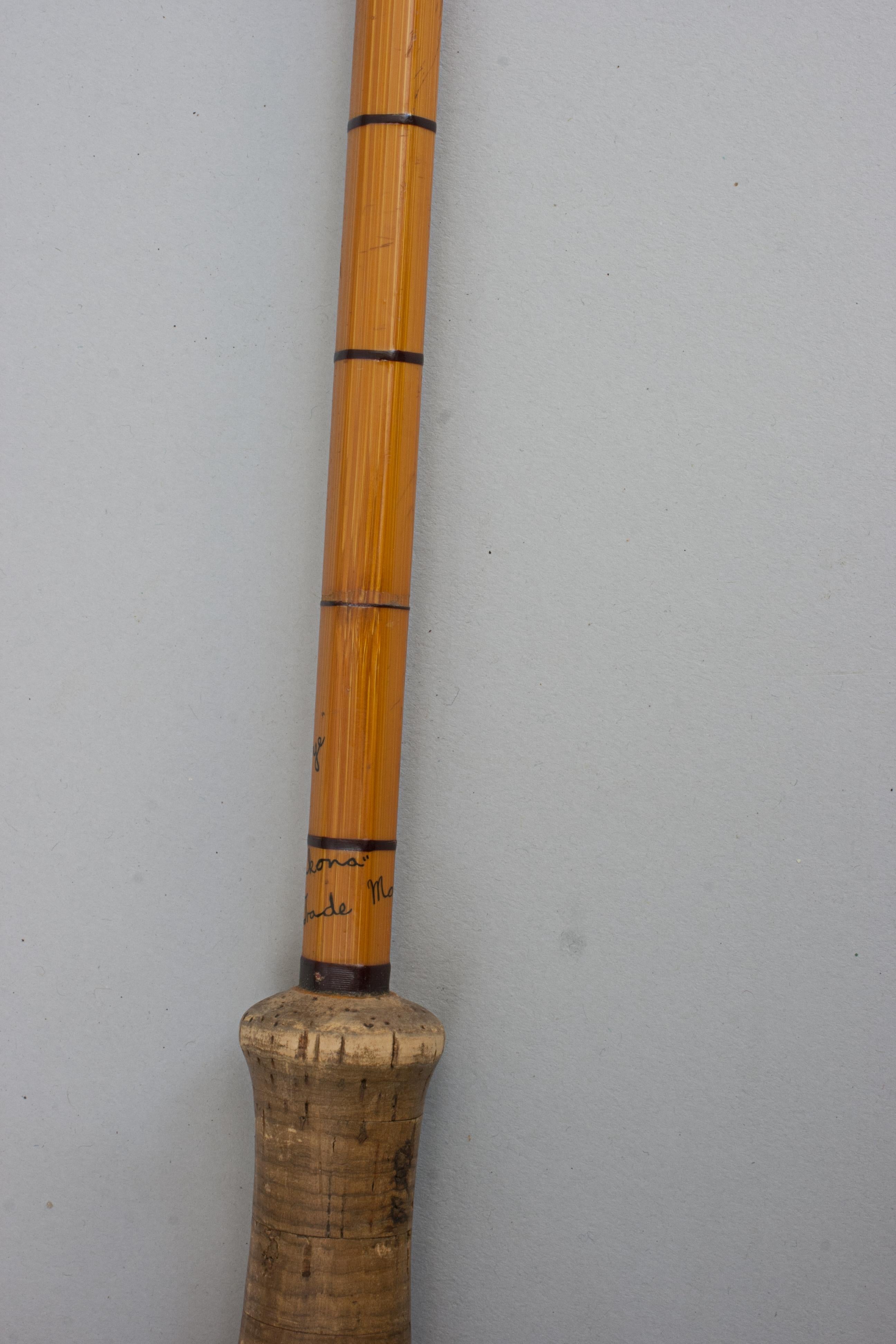 Hardy Fishing Rod aus geteiltem Schilfrohr mit Lachs, The Wye im Angebot 4