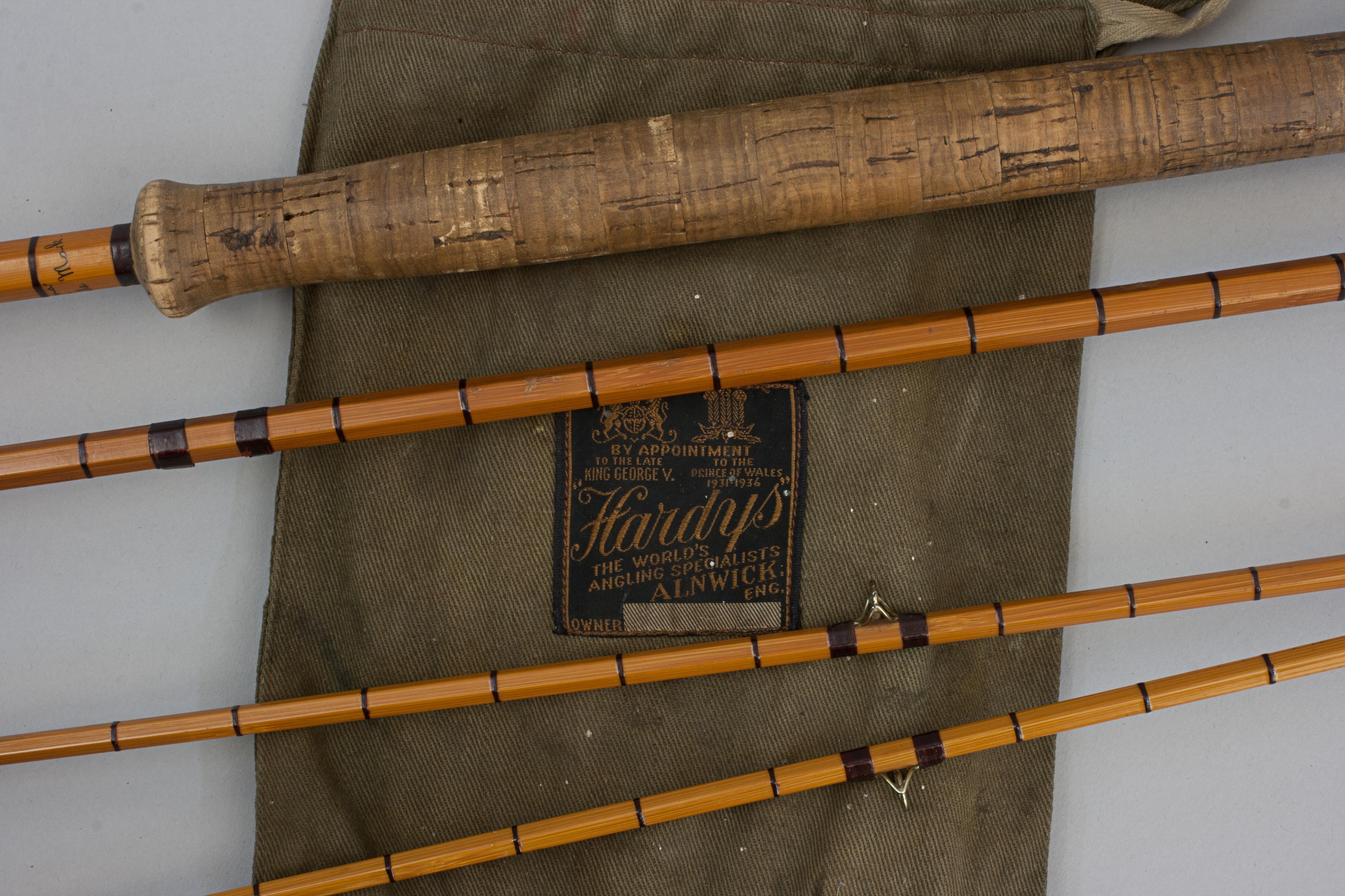 Hardy Fishing Rod aus geteiltem Schilfrohr mit Lachs, The Wye im Zustand „Gut“ im Angebot in Oxfordshire, GB