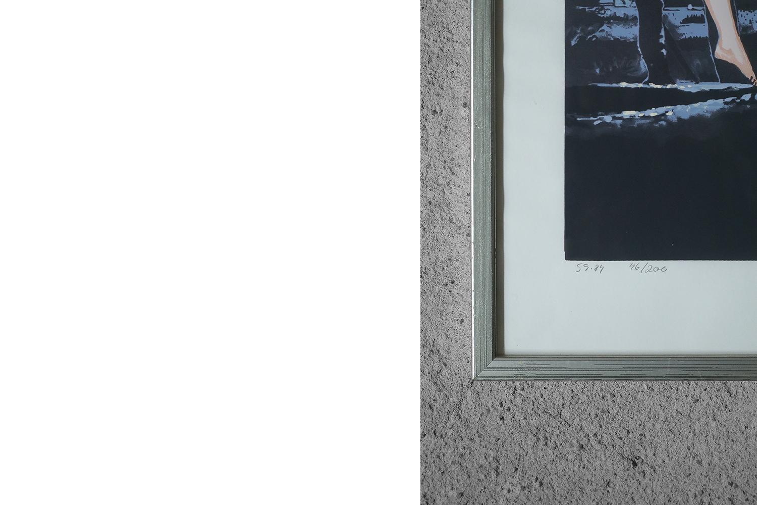 Hardy Strid, Komposition, 1950er-Jahre, Farblithographie, gerahmt (Moderne der Mitte des Jahrhunderts) im Angebot