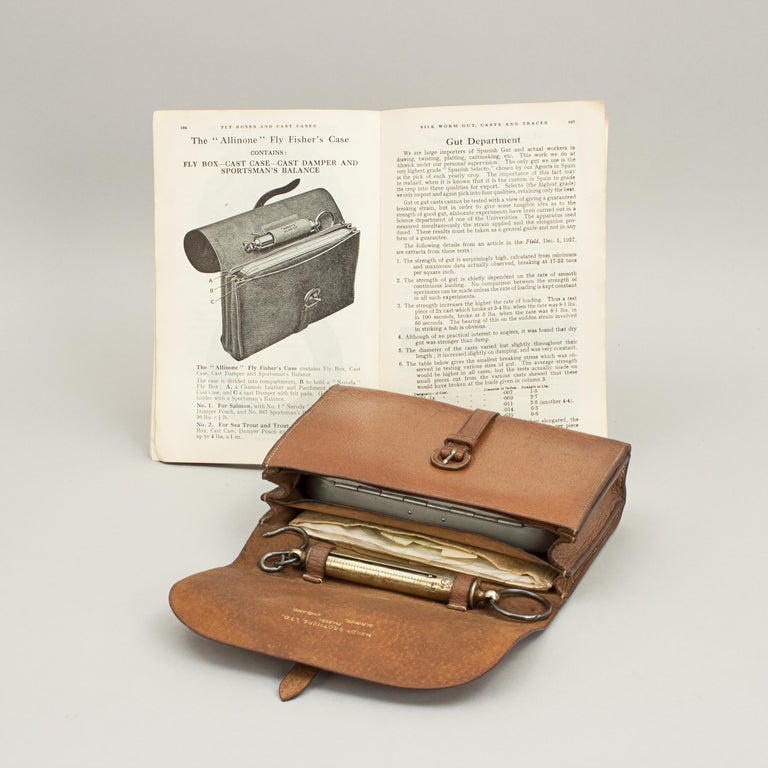 Hardy&#39;s Fishing Tackle Wallet in Leather with Fly Box at 1stdibs