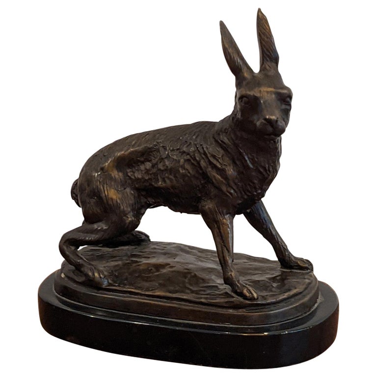 Hare Animalier Bronze For Sale