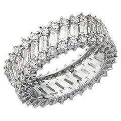 Bracelet éternel en diamant baguette de 2,50ct