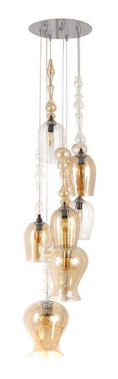 Lampada a sospensione Harem in vetro soffiato, personalizzabile, New