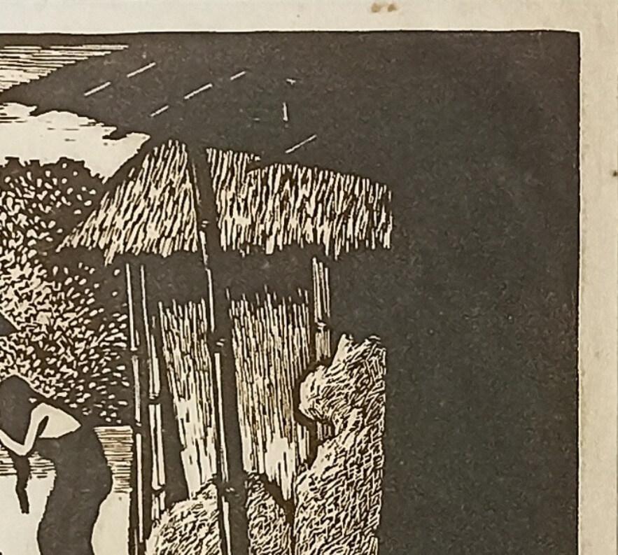 Untitled, Woodcut on Paper, Figurative by Haren Das 