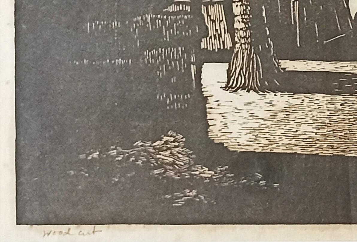 Untitled, Woodcut on Paper, Figurative by Haren Das 