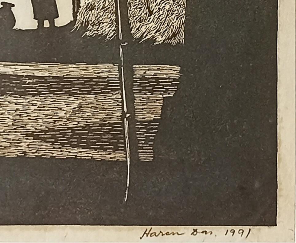 Untitled, Woodcut on Paper, Figurative by Haren Das 