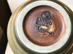 Hare's Fur Glazed Stoneware Planter by Edith Sonne for Saxbo, 1950s