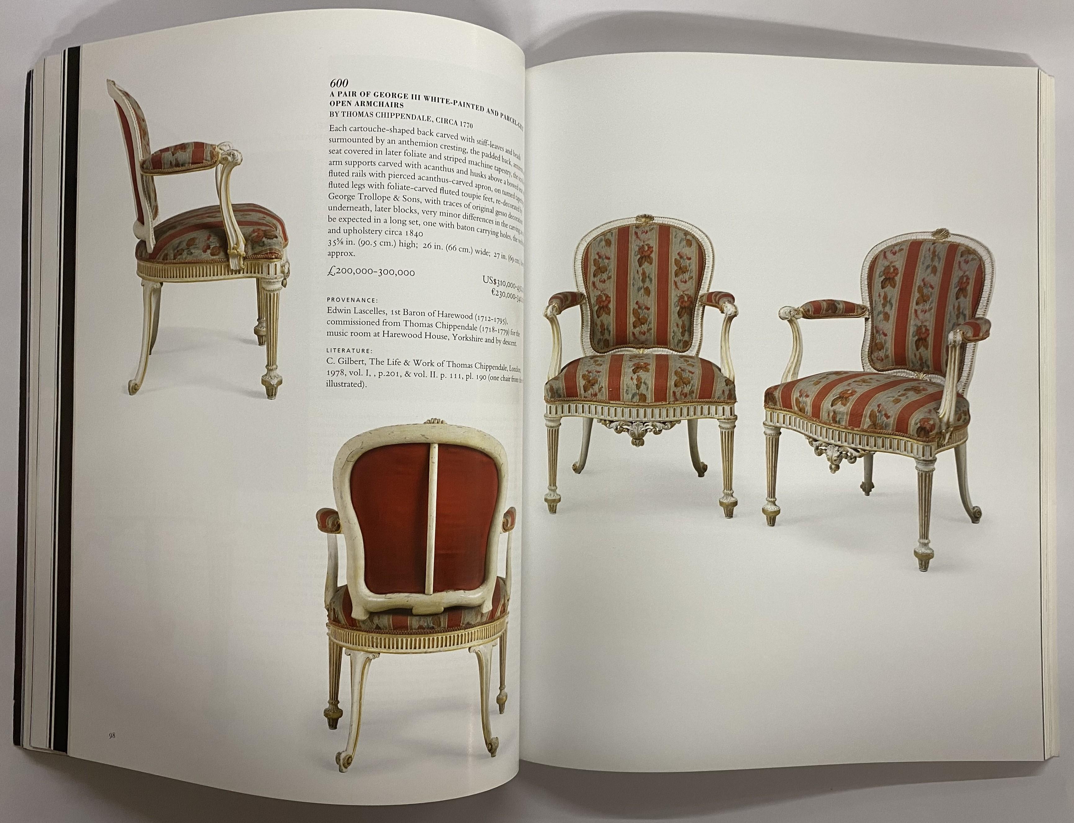 Christie's Catalogue Wednesday 5th December 2012 & Sunday 9th December 2012.
Visitors to Harewood House today will quickly be aware of the of the dominating influence of its builder, Edwin Lascelles (1712-1795) and his collaboration with England's