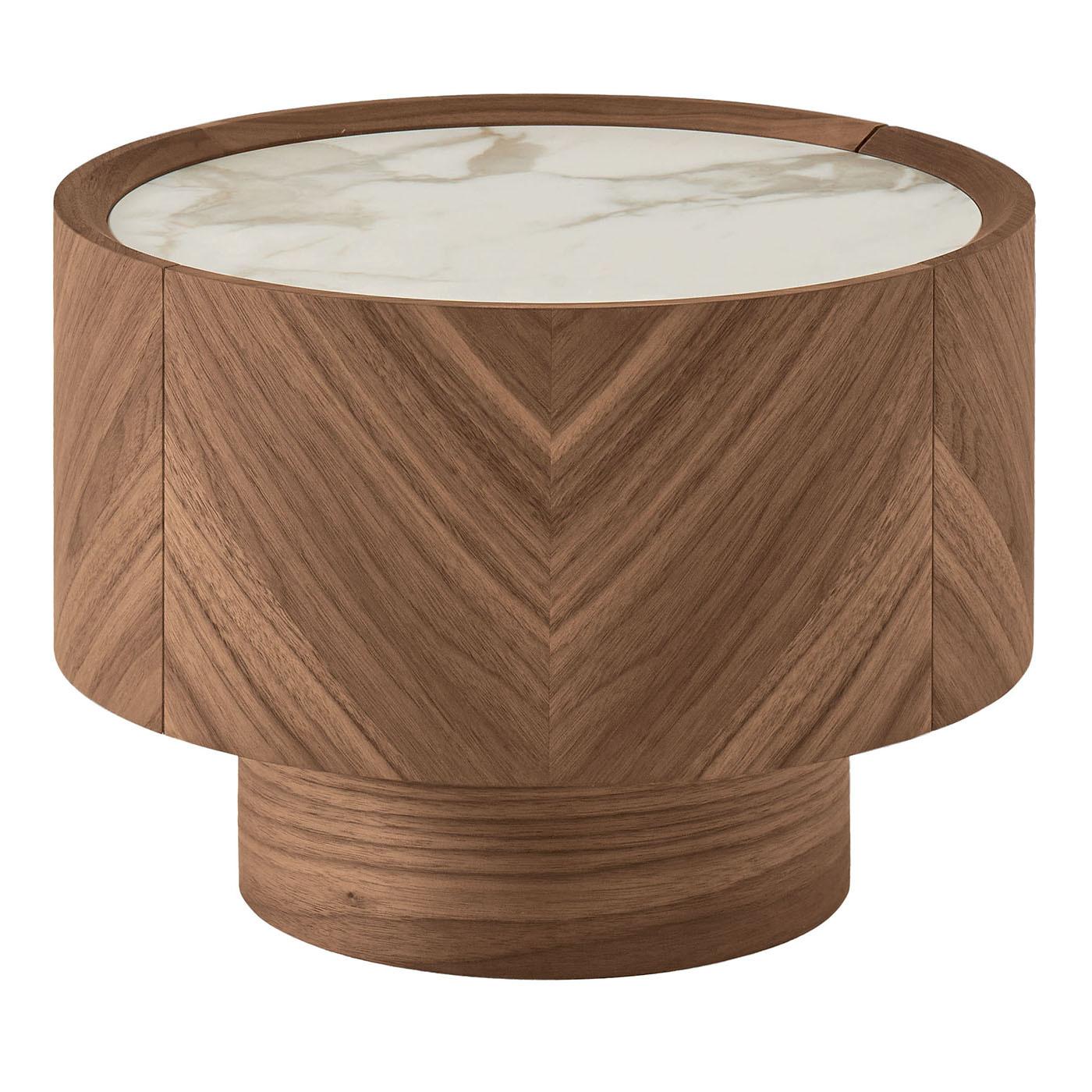 Mesilla de noche Haribo en nogal canaletto con tapa de cerámica calacatta by Modesign Madera en venta